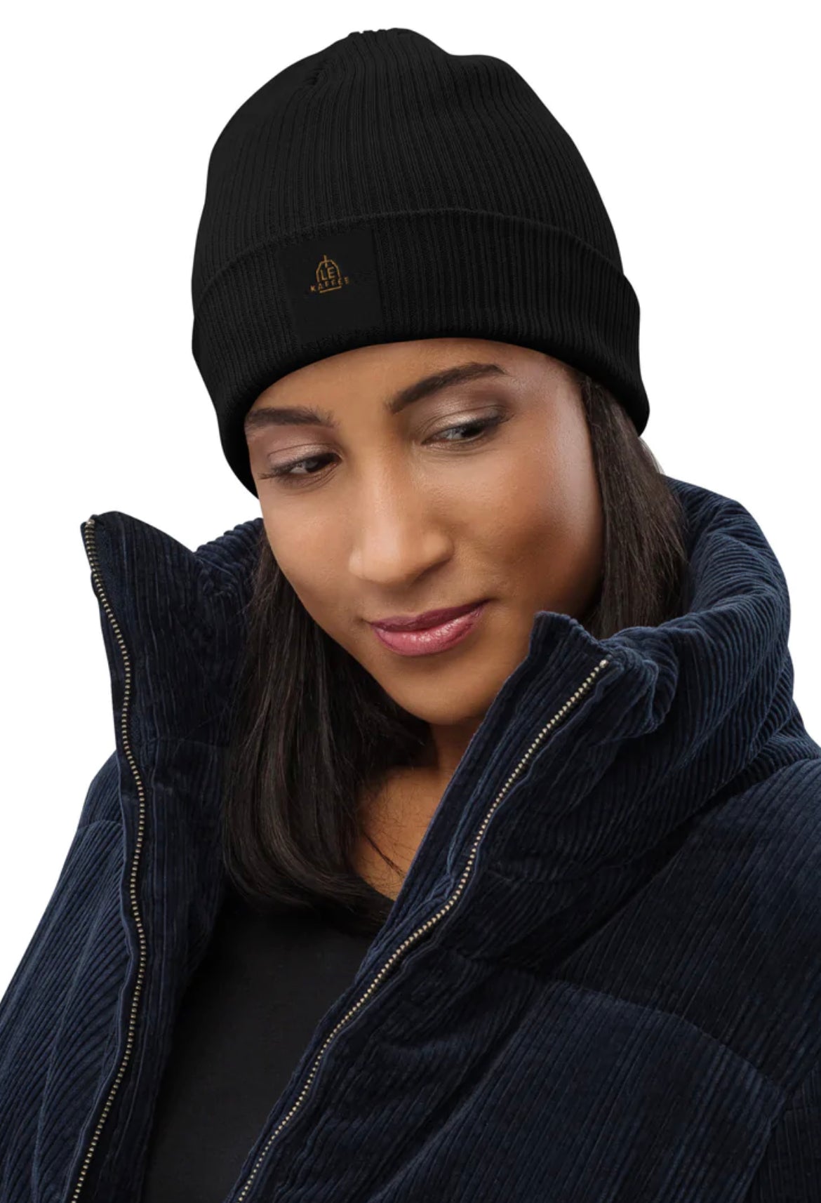 Organic ribbed beanie